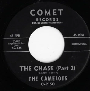 THE CAMELOTS the chase pts. 1 & 2 U.S. COMET 45rpm _1962 popcorn NORTHERN SOUL - Picture 1 of 1
