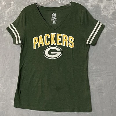 Camiseta Green Bay Packers Feminina L NFL TEAM APPAREL GOLA V FUTEBOL Wisconsin * - Imagem 1 de 4