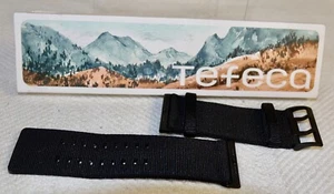 Teresa Smart Watch Band Black Nylon 49mm, 44mm, 45mm 1 3/8"Wide - Photo 1 sur 2