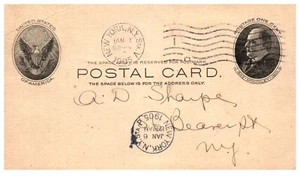 SS BALTIC Postal Card McKinley American Express January 4 1905 CREASED CORNER - Picture 1 of 2
