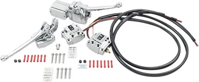 Chrome Brake Master Cylinder Handlebar Control Kit w Switch Electra Glide 72-81 - Image 1 of 4