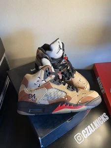Size 10 - Supreme x Air Jordan 5 Retro Desert Camo - Picture 1 of 6