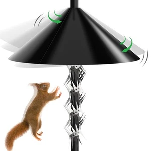 19 Inch 2 IN 1 Squirrel Baffle for Bird Feeder Pole Shepherd's Hook, Raccoons... - Picture 1 of 7