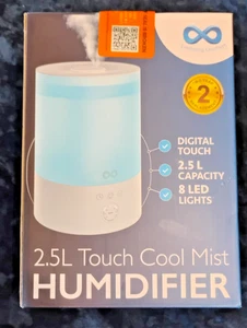 Humidifier Touch Cool Mist 2.5 L Tank Aromatherapy 20 Hr run time Colored Lights - Picture 1 of 4