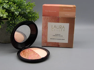 Laura Geller Baked Spring Glow Blush-N- Highlight Compact 0.71 oz New In Box - Image 1 of 4