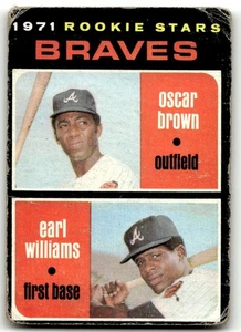 1971 Topps #52 Braves 1971 estrellas novatas Oscar Brown/Earl Williams ¡Conjunto descanso! - Imagen 1 de 2