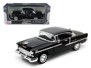 1955 Chevrolet Bel Air Hardtop schwarz 1/18 Diecast Automodell von Motormax - Bild 1 von 1