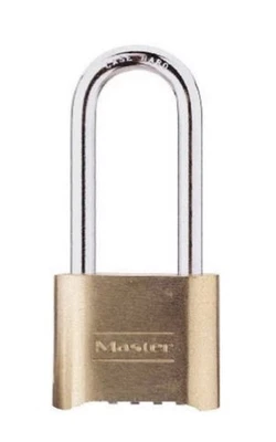 NEW MASTER LOCK 175DLH RESETTABLE COMBINATION LONG SHACKLE PADLOCK - Image 1 of 2