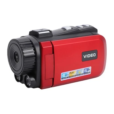 A Red 1080P Video Camera With 24MP Sensor 18x Digital Zoom And Rotating LCD - Image 1 of 4