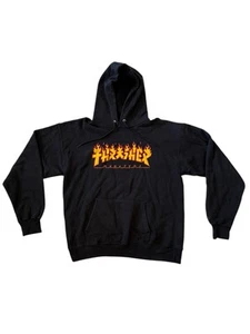 Thrasher San Francisco Hoodie Black Pull Over Sweater Unisex Adults Size M EUC - Picture 1 of 11