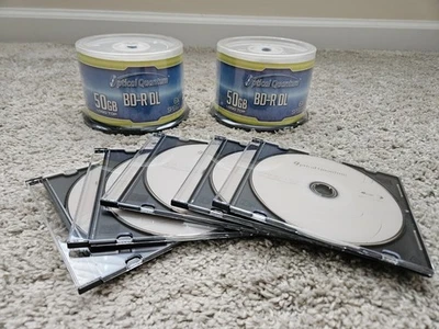 105 Optical Quantum 6x 50GB Blu-ray Double Layer BD-R DL Logo Top OQBDRDL06LT-50 - Image 1 of 4