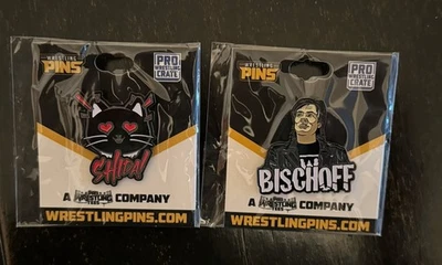 Eric Bischoff & Shida Nuevo Orden Mundial Esmalte Pin Caja de Lucha Profesional - Camisetas de Lucha Profesional Foto 1 de 4