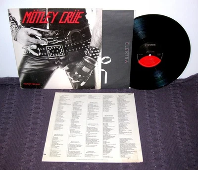 MOTLEY CRUE Too Fast For Love LP Early STERLING Press Elektra 60174 w/Insert NM- - Image 1 of 4
