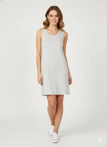 Lou & Grey Kleid Damen mittelgrau ärmellos Rundhals Stretch weich - Bild 1 von 7