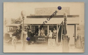 RPPC Tankstelle am Straßenrand MCKNIGHTSTOWN PA Adams County Echtfoto Postkarte - Bild 1 von 2