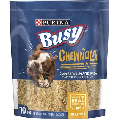Rawhide Small/Medium Breed Dog Bones, Chewnola with Oats & Brown Rice - 10 ct... - Image 1 of 4