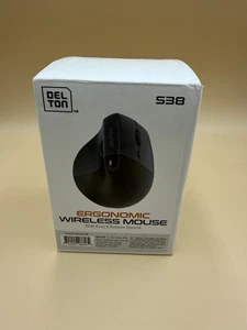 Delton S38 kabellose ergonomische optische Maus, schwarz (DMS38-WB) - Bild 1 von 3