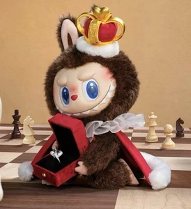 Authentic Pop Mart LABUBU Monsters “Lets Checkmate” Vinyl Plush Doll KING - Picture 1 of 12