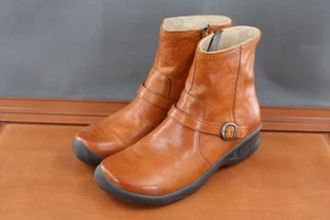 Keen Bern Stiefel Damen Größe 9 Braun Stiefelette Schnallenriemen Komfort Freizeit Reißverschluss - Bild 1 von 11