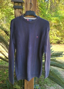 Maglione vintage CHAPS Ralph Lauren classico blu maglia grossa taglia uomo taglia XL - Foto 1 di 3