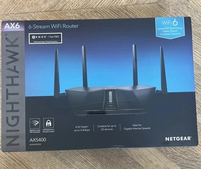 NETGEAR Nighthawk AX5400 Dual-Band Wi-Fi 6 Router  (RAX50) (AX6) AX6 Nighthawk - Image 1 of 4