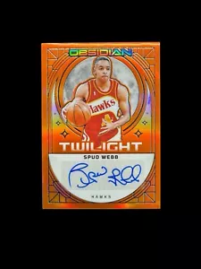 Spud Webb 2023-24 /75 AUTO PANINI OBSIDIAN TWILIGHT AUTOGRAPHS - Picture 1 of 3