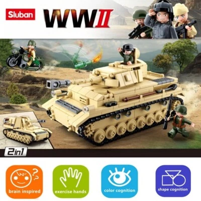 Bloques de Construcción MOC Militar Segunda Guerra Mundial Alemán Panzer IV Tanque Ladrillos Modelo Niños Hágalo Usted Mismo Juguete Foto 1 de 4