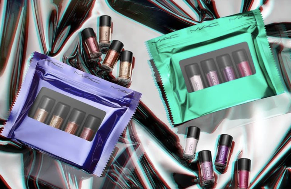 MAC Glitter & Pigments 4 Pc Shiny Pretty Things Party Favour Set Holiday, CHOOSE - Image 1 of 1