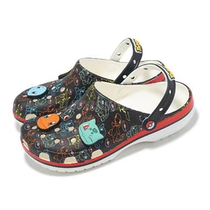 Crocs Pokemon Print Classic Clog Starters Black Men Unisex Sandals 211343-90H - Picture 1 of 8