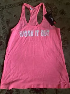 Under Armour Ladies Tank Top NWT Medium Pink Work It Out - Picture 1 of 2