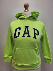A418 GIRLS GAP LIME GREEN LONG SLEEVE SPORTS HOODIE AGE 10-11 - Picture 1 of 5