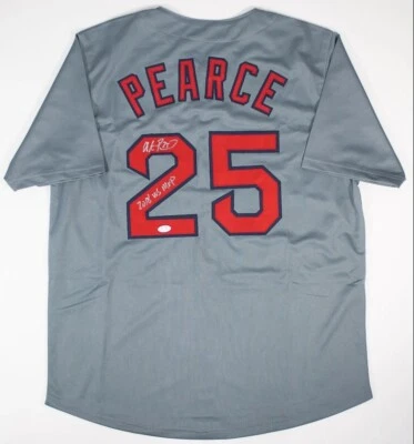 STEVE PEARCE “2018 WS MVP” Signed Boston Red Sox Custom XL Jersey (PSADNA COA) - Image 1 of 4