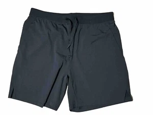 Black Women’s Pocketed Athletic Shorts Nylon Running Shorts Sz L - Picture 1 of 1