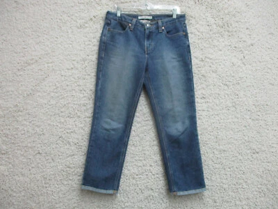 Jeans Tommy Hilfiger 32 Feminino Azul Denim Hipster Cropped Ajuste Moderno Logotipo Casual - Imagem 1 de 4