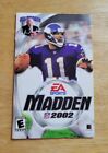 Madden Nfl 2002 Ps2 Instruction Manual *No Game; Manual Only*