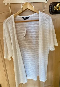 DOROTHY PERKINS lace cotton Ivory Cardigan, UK S / EUR 2, with labels unworn - Picture 1 of 13