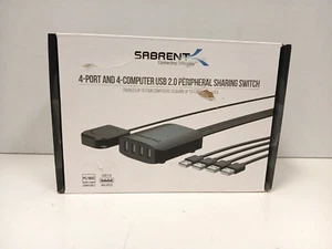 Sabrent 4-Port And 4-Computer USB 2.0 Peripheral Sharing Switch (USB-USS4) - Picture 1 of 3
