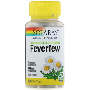 Solaray, Organically Grown Feverfew, 455 mg, 100 VegCaps - Bild 1 von 2
