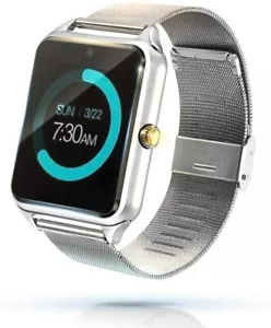 KawKaw Noble Edelstahl Smartwatch 1,3MP 1,54 Zoll Display Pulsmesser st - Bild 1 von 2