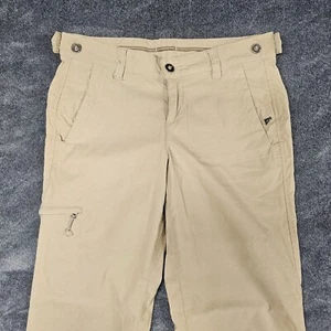 Eddie Bauer Sport Hiking Pants womens 6  Tan Chino cargo adjustable outdoor - Picture 1 of 15