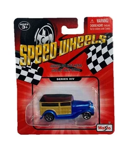 Ford Woody Wagon 1932 Speed Wheels ~ azul con paneles de madera (serie XIV) - Imagen 1 de 1