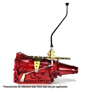 GM 4L60E Single Action Shifter Kit 23" Black Arm w/ Dual Bend and Black Knob rod - Picture 1 of 7