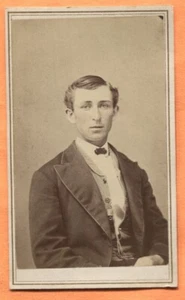 CDV Portrait eines jungen Mannes um 1860 alte Carte de visite - Bild 1 von 2