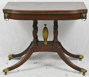 BAKER Historic Charleston Duncan Phyfe Mahogany Hall Table Game Table - Picture 1 of 12
