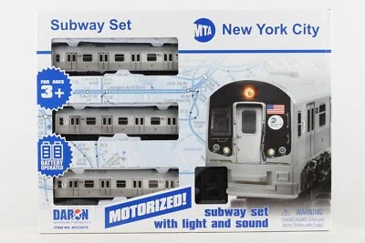 NYC New York City MTA Subway Car Set R160 New w/ Lights & Sound-Tracks Daron NIB - Image 1 of 4