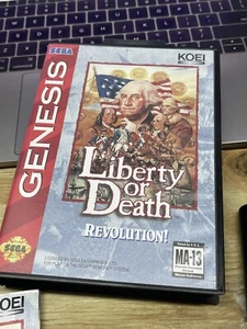 Liberty or Death (Sega Genesis, 1994) Probado, Auténtico ¡Envío rápido! CIB! COMO NUEVO - Imagen 1 de 7