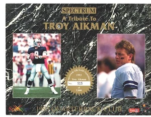 Troy Aikman Dallas Cowboys Spectrum Tribute Quarterback Club 8x10 Stock Photo A1 - Picture 1 of 1