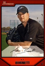 2007 Bowman Baseball #104 A.J. Burnett Toronto Blue Jays