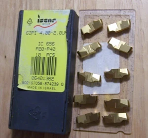 Box of 10 ISCAR GIPI 4.00-20UR Inserts IC 656 P20-P40 - Picture 1 of 4