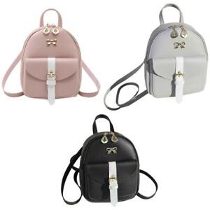 Casual Mini Backpack Girls Women Leather Shoulder Bag Ladies Daypacks School Bag